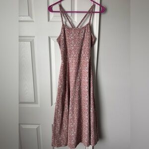 Pact Pink Spaghetti Strap Sleeveless Midi Sundress